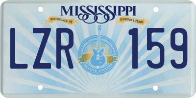 MS license plate LZR159