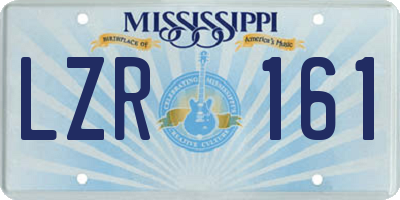 MS license plate LZR161