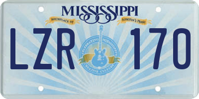 MS license plate LZR170