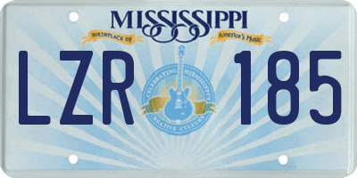 MS license plate LZR185