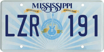 MS license plate LZR191