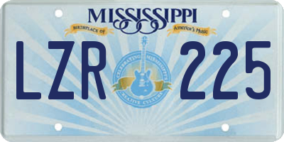 MS license plate LZR225