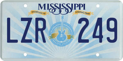 MS license plate LZR249
