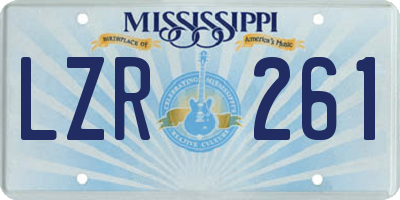 MS license plate LZR261