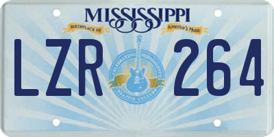 MS license plate LZR264