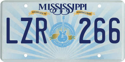 MS license plate LZR266