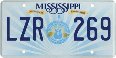 MS license plate LZR269