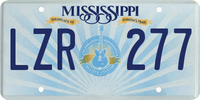 MS license plate LZR277