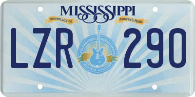 MS license plate LZR290