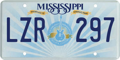 MS license plate LZR297