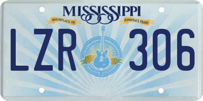 MS license plate LZR306