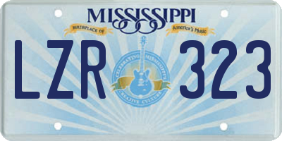 MS license plate LZR323