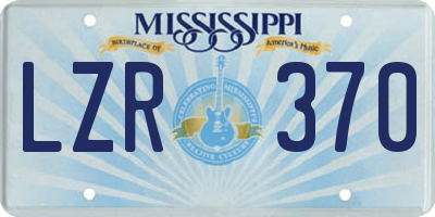 MS license plate LZR370