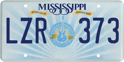 MS license plate LZR373