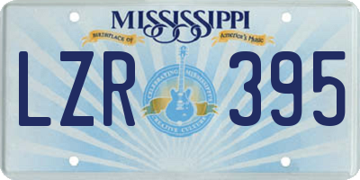 MS license plate LZR395