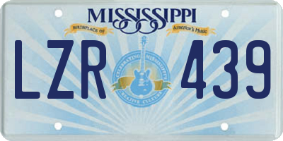 MS license plate LZR439