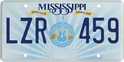 MS license plate LZR459