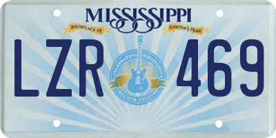 MS license plate LZR469
