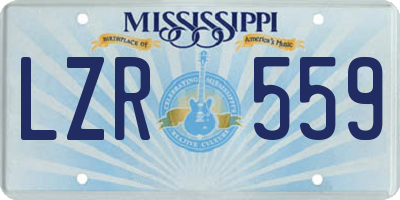 MS license plate LZR559