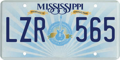 MS license plate LZR565