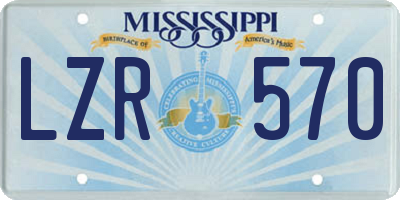 MS license plate LZR570