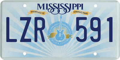MS license plate LZR591