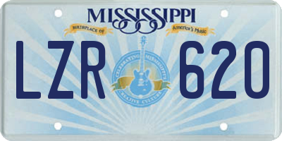 MS license plate LZR620