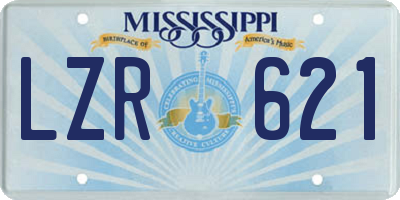 MS license plate LZR621