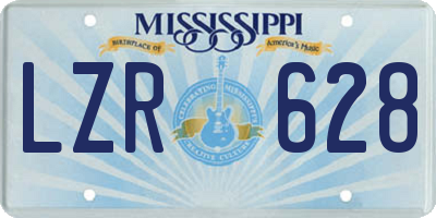 MS license plate LZR628