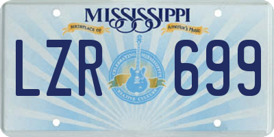 MS license plate LZR699