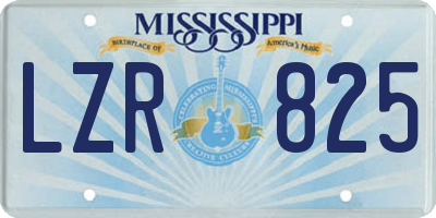 MS license plate LZR825