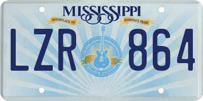 MS license plate LZR864