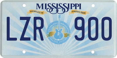 MS license plate LZR900