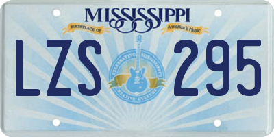 MS license plate LZS295