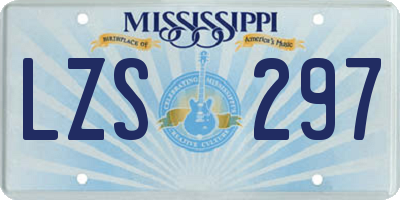 MS license plate LZS297