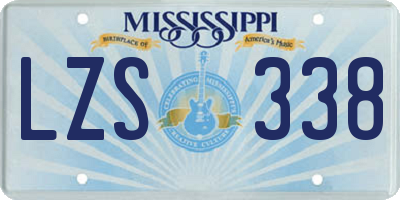 MS license plate LZS338