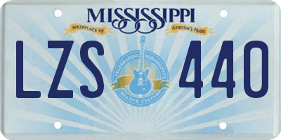 MS license plate LZS440