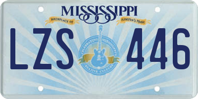 MS license plate LZS446
