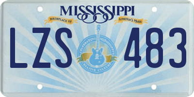 MS license plate LZS483