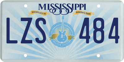 MS license plate LZS484