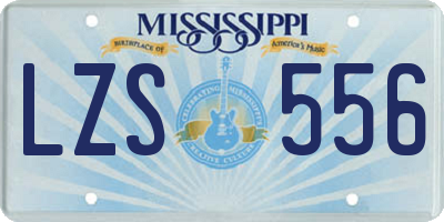 MS license plate LZS556