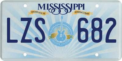 MS license plate LZS682