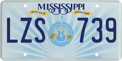 MS license plate LZS739