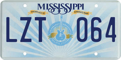 MS license plate LZT064