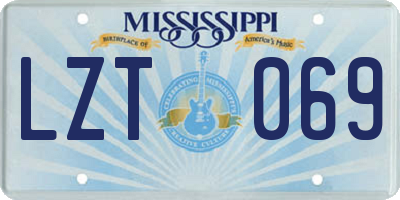 MS license plate LZT069