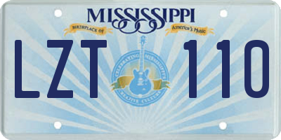 MS license plate LZT110