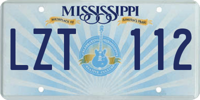 MS license plate LZT112