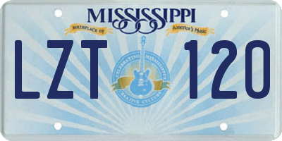 MS license plate LZT120