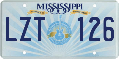 MS license plate LZT126