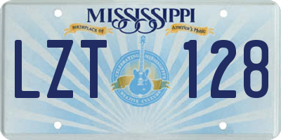MS license plate LZT128